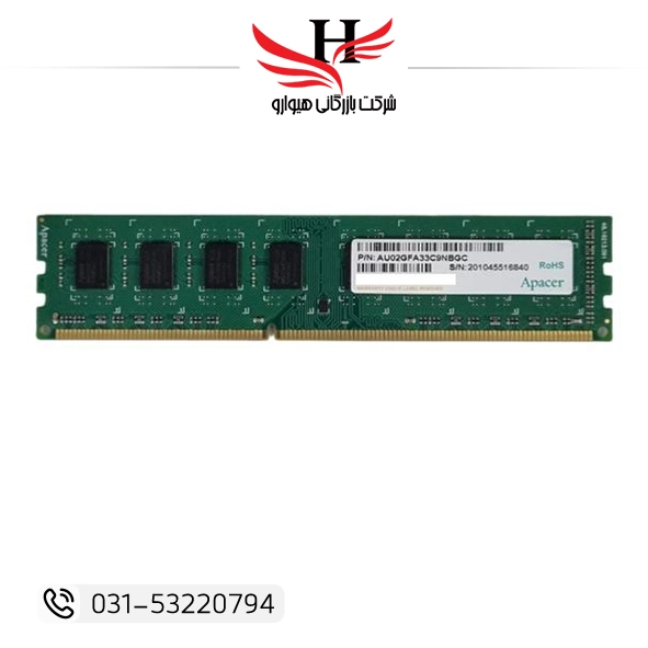 رم کامپیوتر استوک APACER PC2-5300 CL5 ظرفیت 1 گیگابایت DDR2 مناسب کامپیوتر دسکتاپ